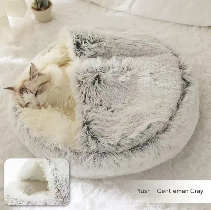 Soft cocoon bed for cats and small dogs - view 7