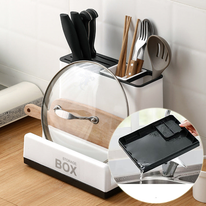 Multifunction kitchen organizer with drip tray