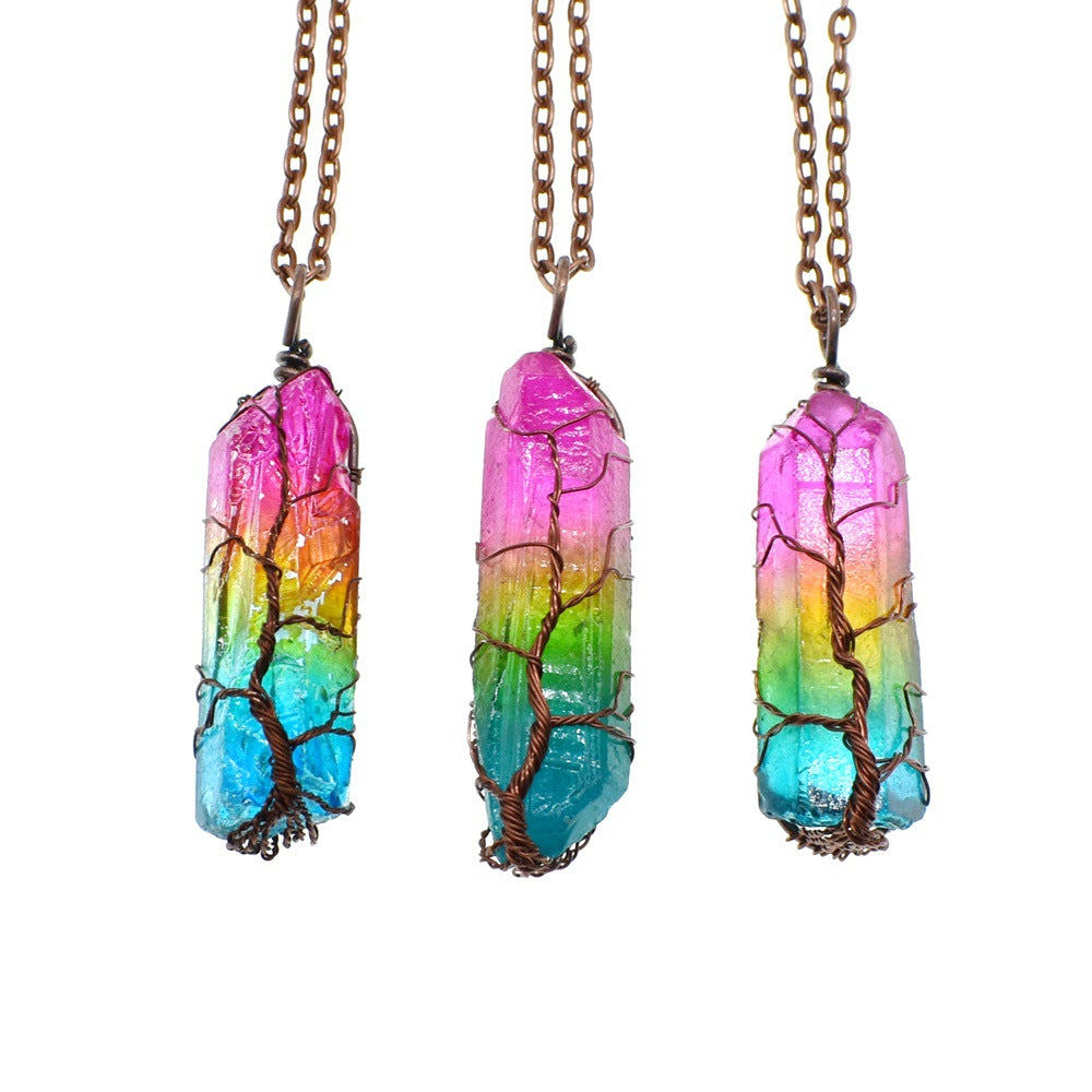 Collier pendentif en cristal naturel - vue 7
