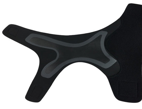 Adjustable black ankle support shown flat