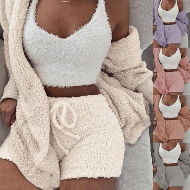 Ensemble cocooning trois pièces en maille douce - vue 7