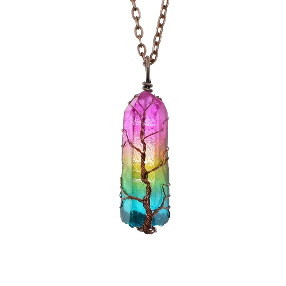 Collier pendentif en cristal naturel - vue 2