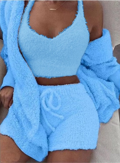 Ensemble cocooning trois pièces en maille douce - vue 6