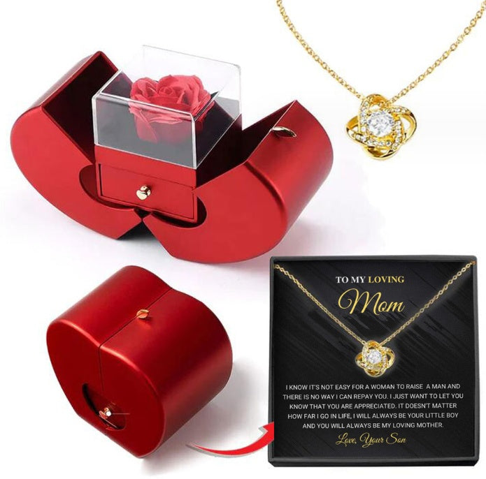 Coffret rose éternelle et collier cœur - vue 15