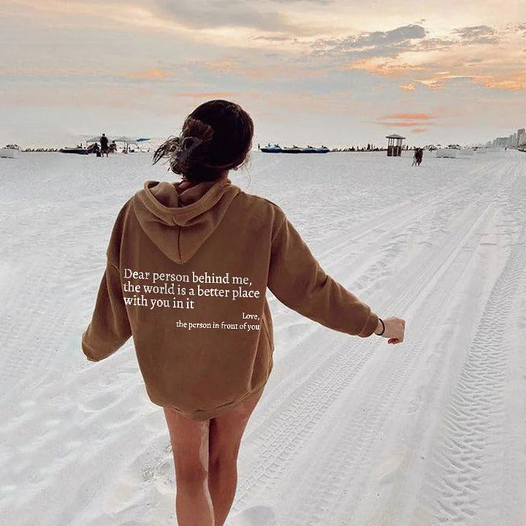 Sweat à capuche unisexe avec message positif - vue 7