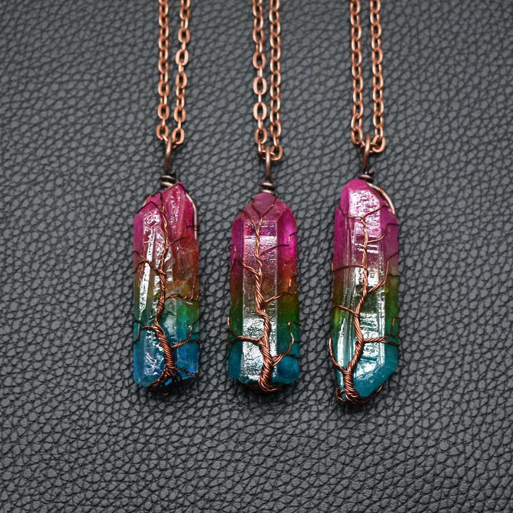 Collier pendentif en cristal naturel - vue 6