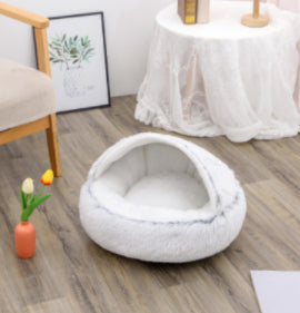 Soft cocoon bed for cats and small dogs - view 3