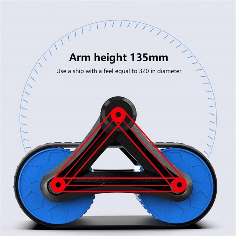 Dual-wheel ab roller with assisted return - view 5