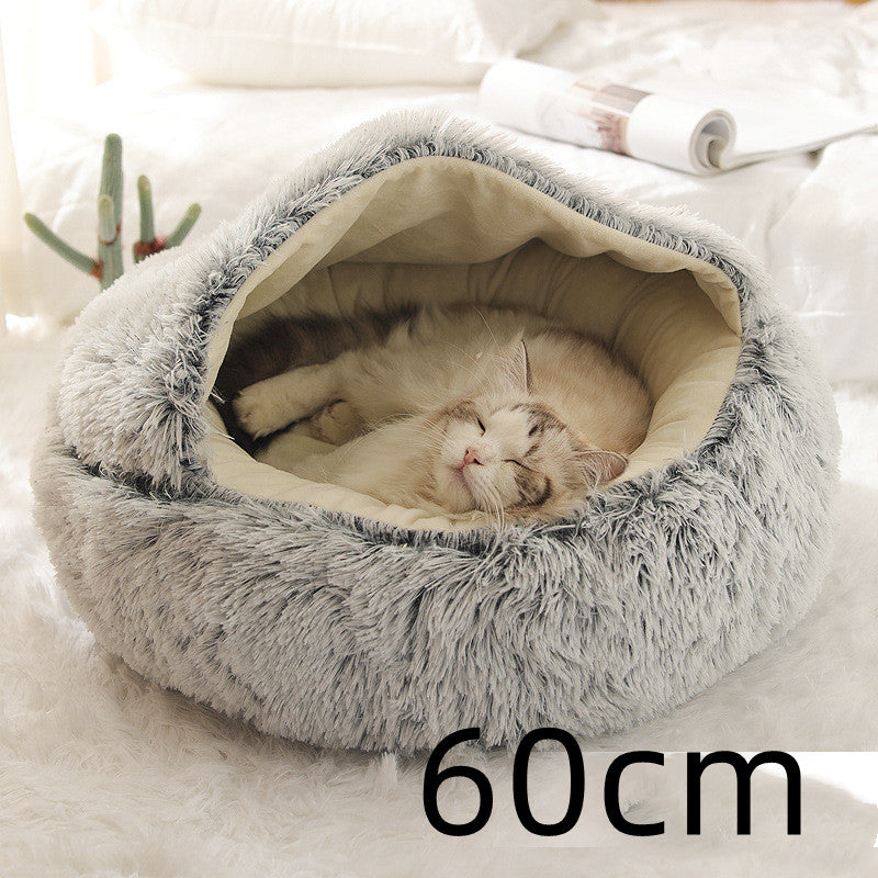 Soft cocoon bed for cats and small dogs - view 9