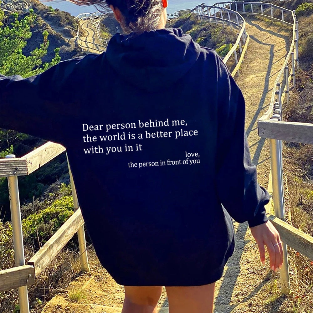 Sweat à capuche unisexe avec message positif - vue 8
