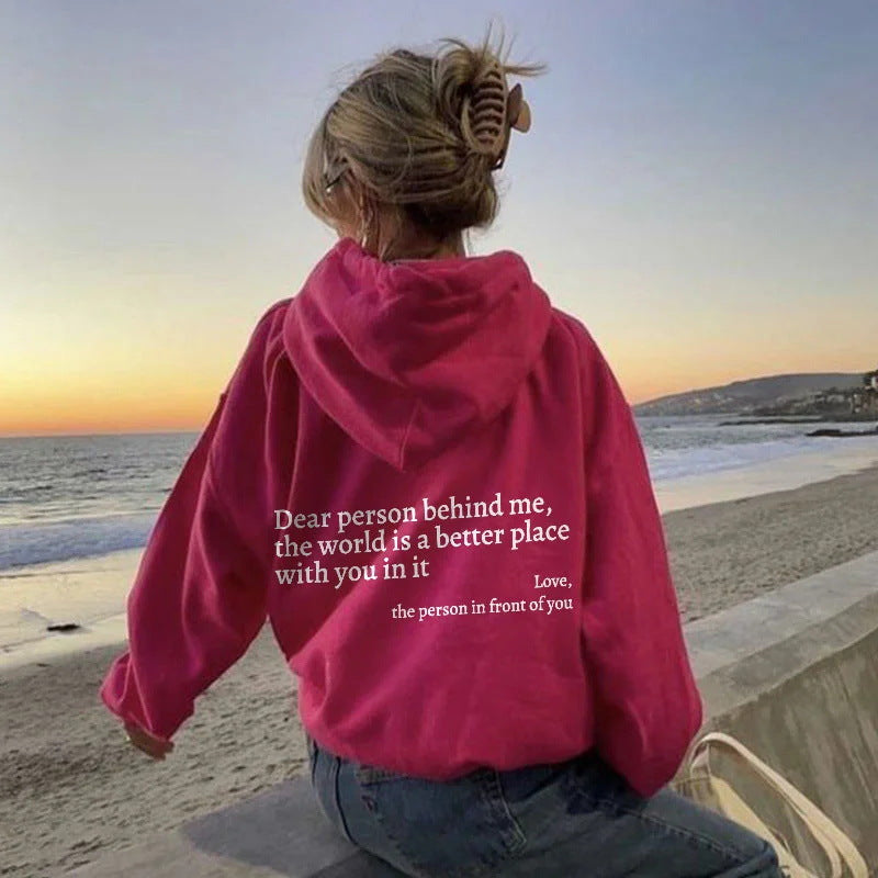 Sweat à capuche unisexe avec message positif - vue 3