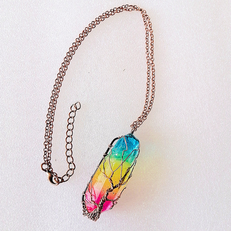 Collier pendentif en cristal naturel - vue 4