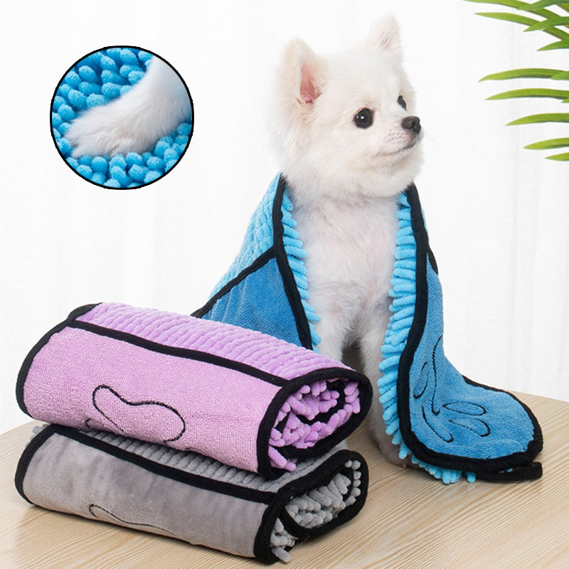 Serviette absorbante en microfibre pour animal
