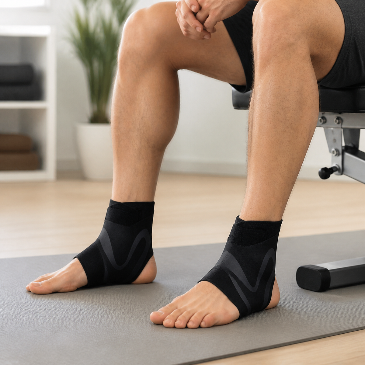 Adjustable Ankle Support Braces - Pair