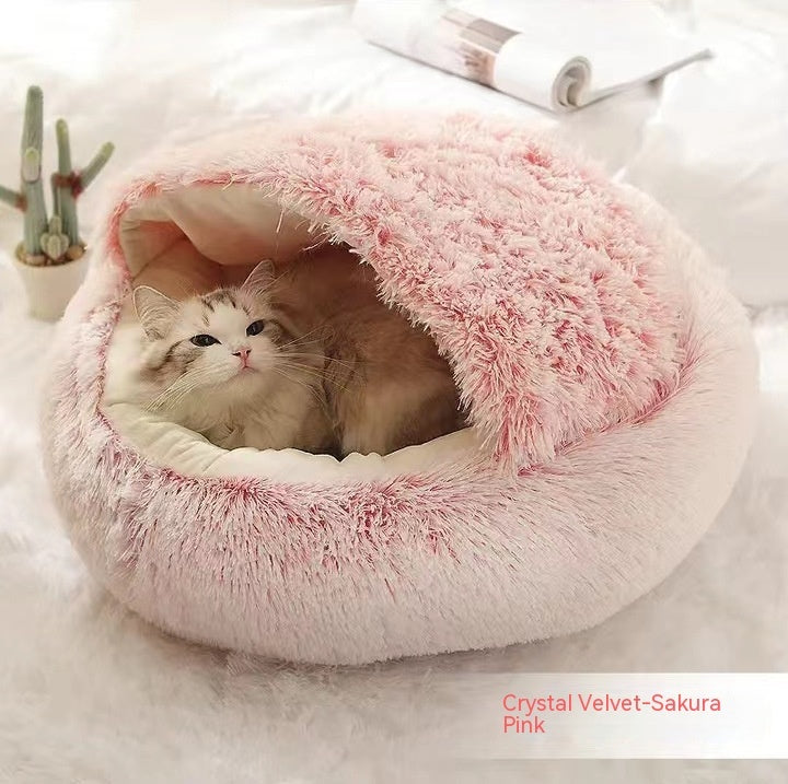 Soft cocoon bed for cats and small dogs - view 6