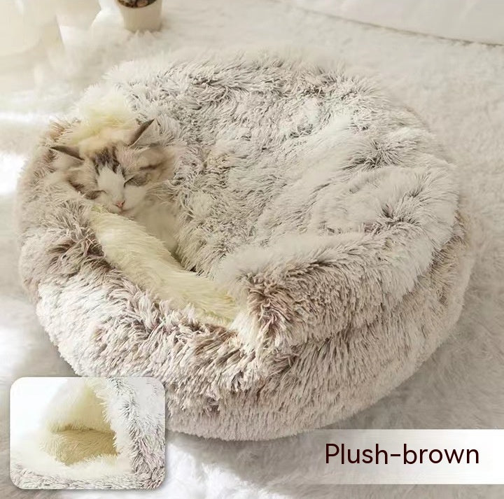Soft cocoon bed for cats and small dogs - view 5