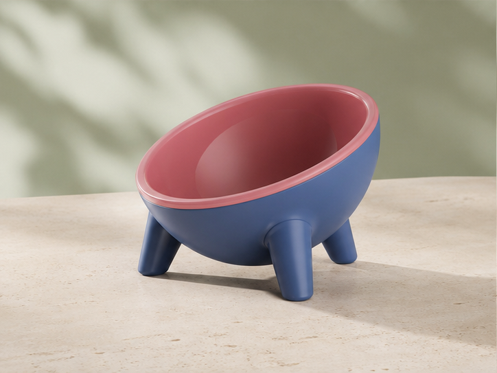 Gamelle surélevée au design nordique – coloris Rouge rosé