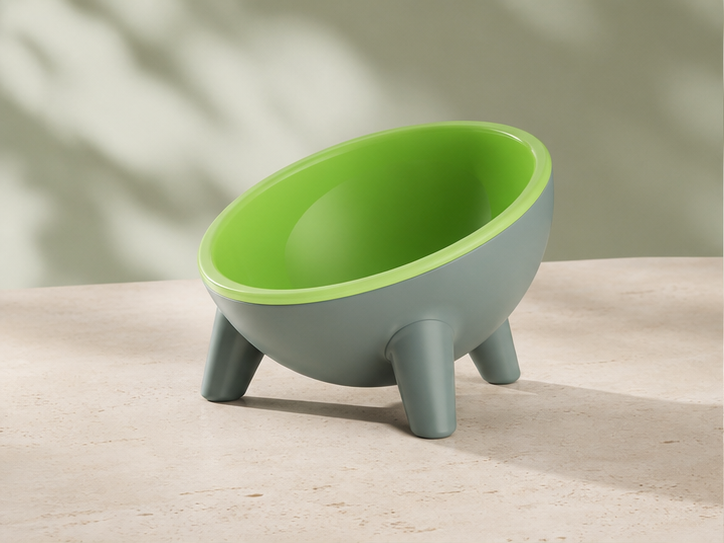 Gamelle surélevée au design nordique – coloris Vert mousse