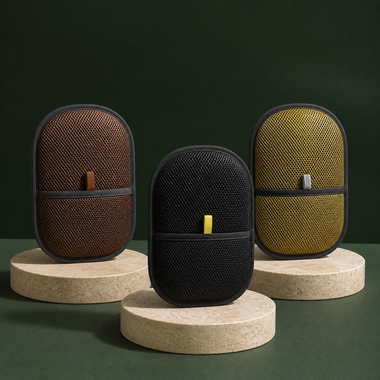 Gants ramasse-poils noir brun foncé et brun clair