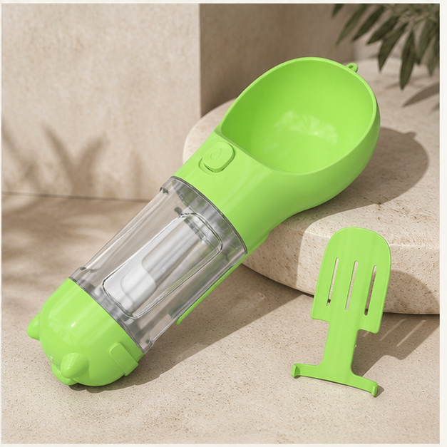 Gourde de voyage pour chien 300 ml, coloris Vert, photographie Olvyra