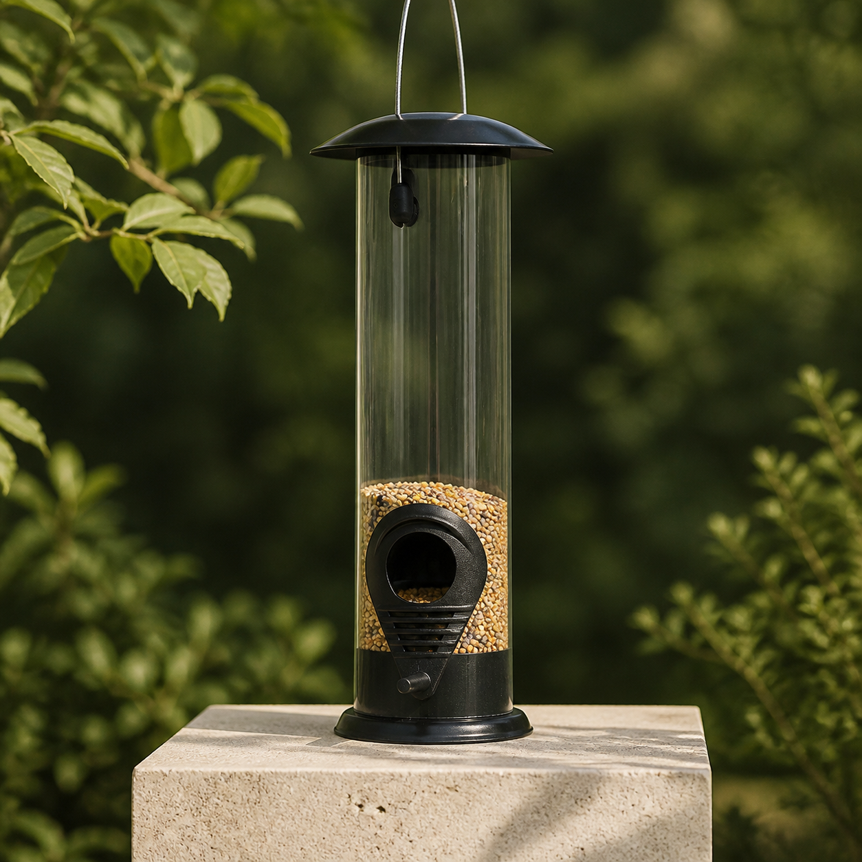 Mangeoire suspendue pour oiseaux – coloris Noir
