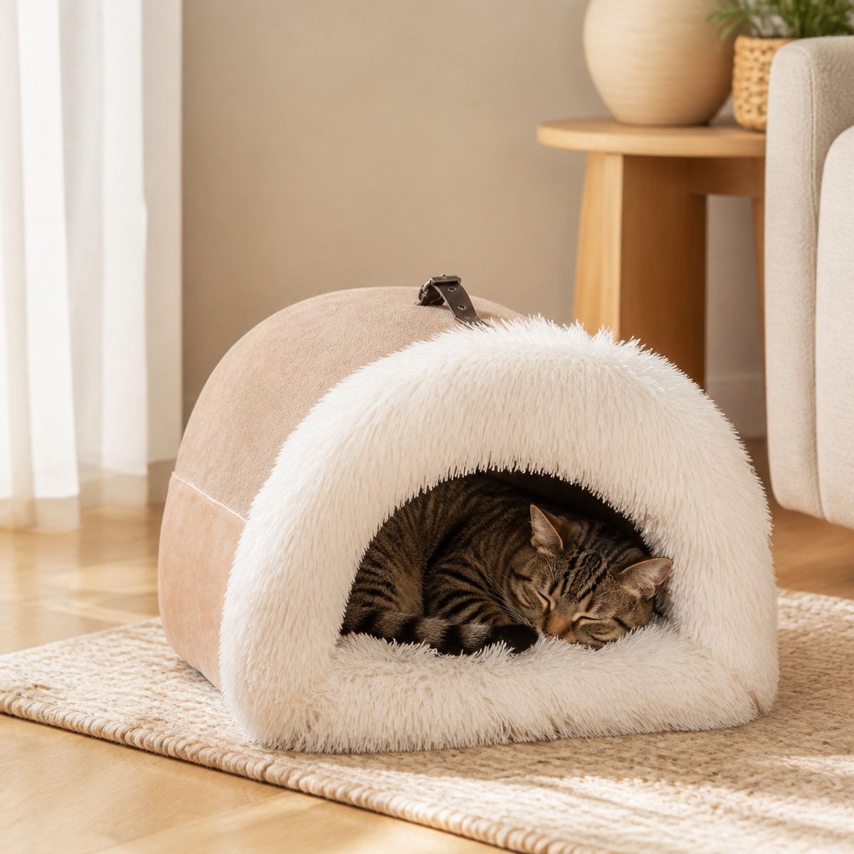 Nid douillet portable pour chat et petit chien