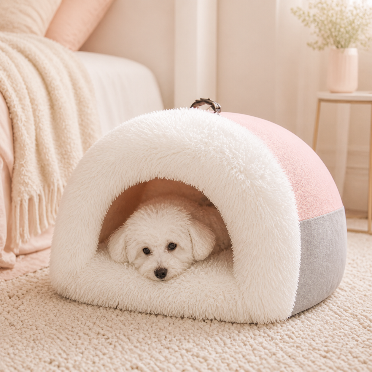 Nid douillet portable pour chat et petit chien