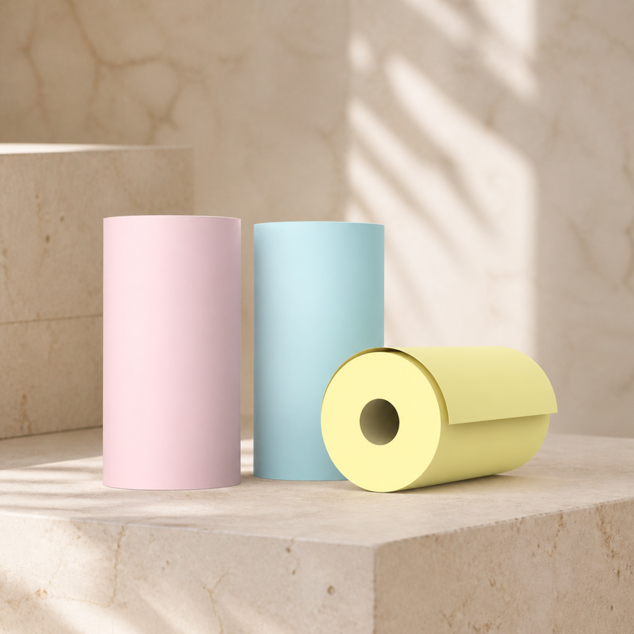 mini imprimante Bluetooth et recharges Olvyra – Papier couleur / Lot de 3
