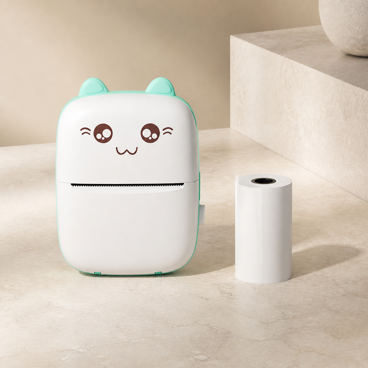Mini imprimante thermique Bluetooth et recharges