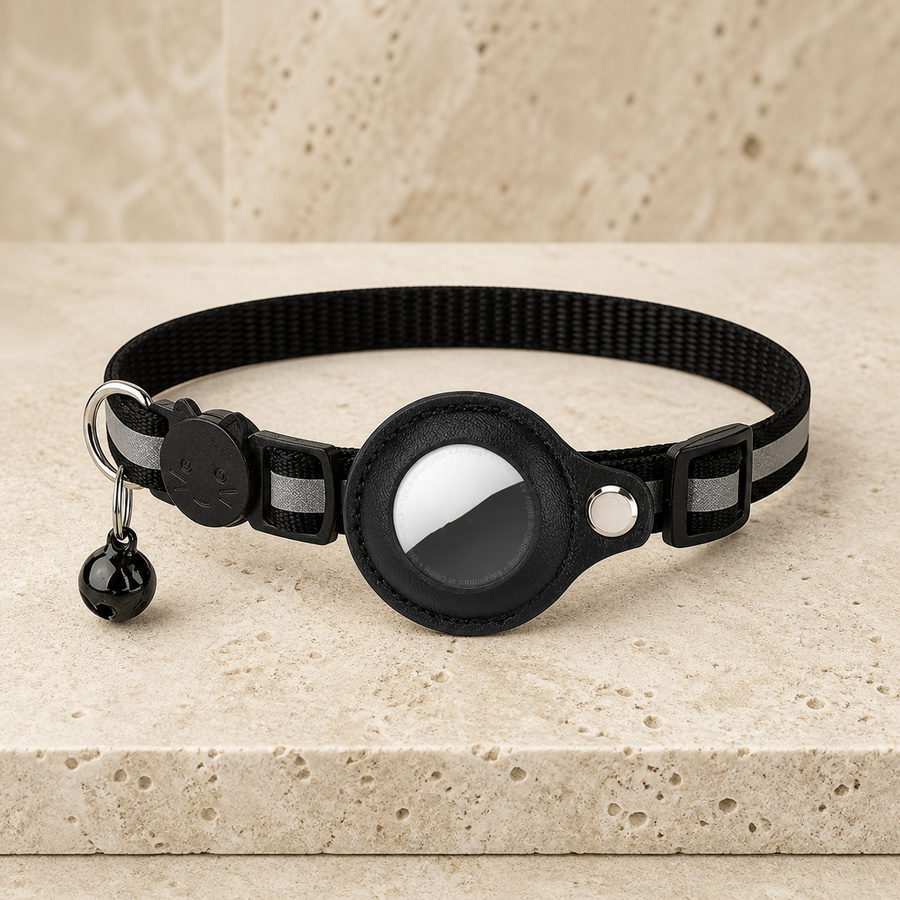 collier réfléchissant AirTag Olvyra – Noir