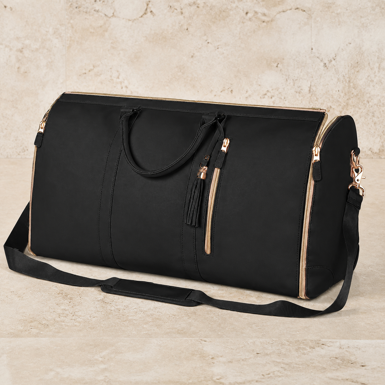 sac de voyage convertible Olvyra – Modèle A – noir