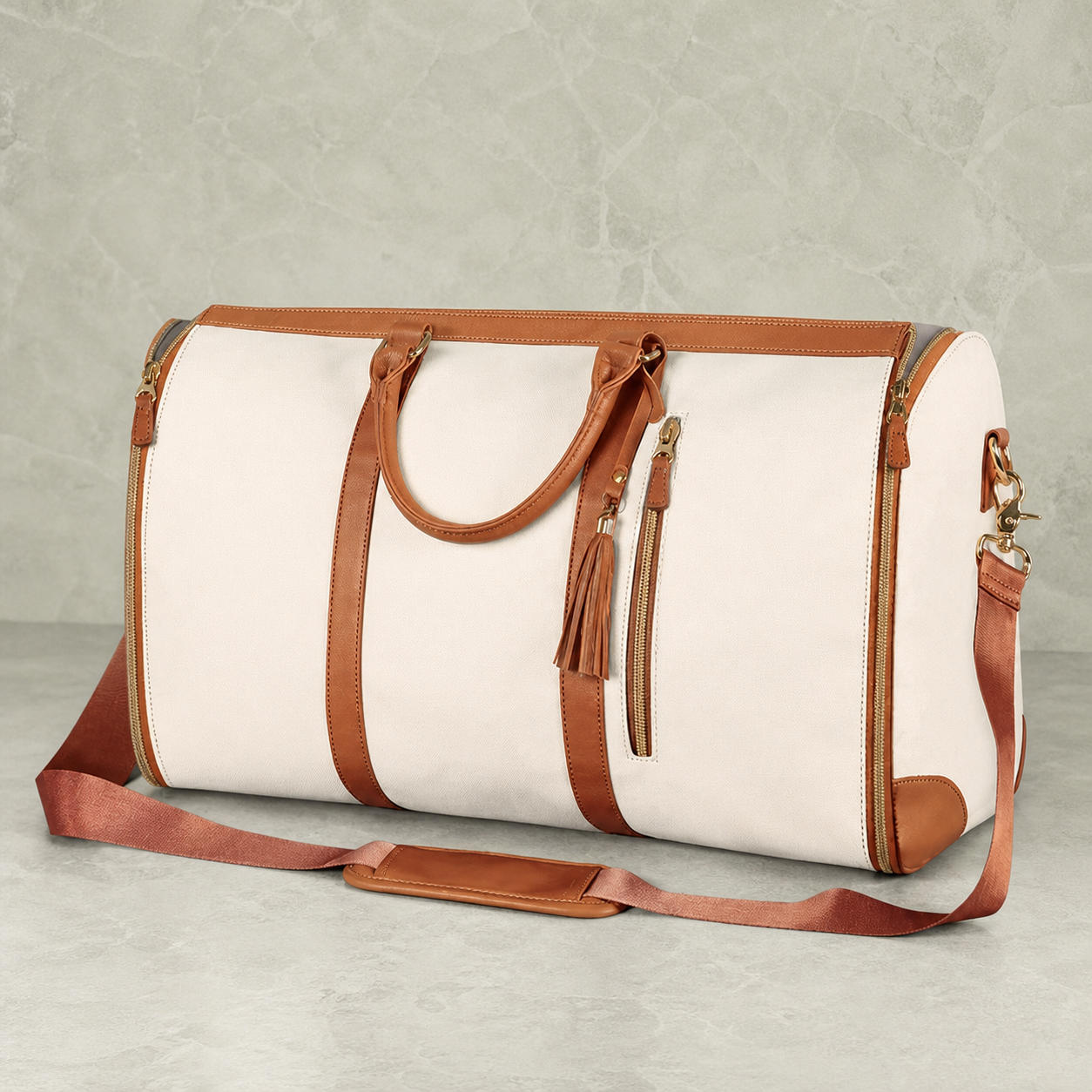 sac de voyage convertible Olvyra – Beige