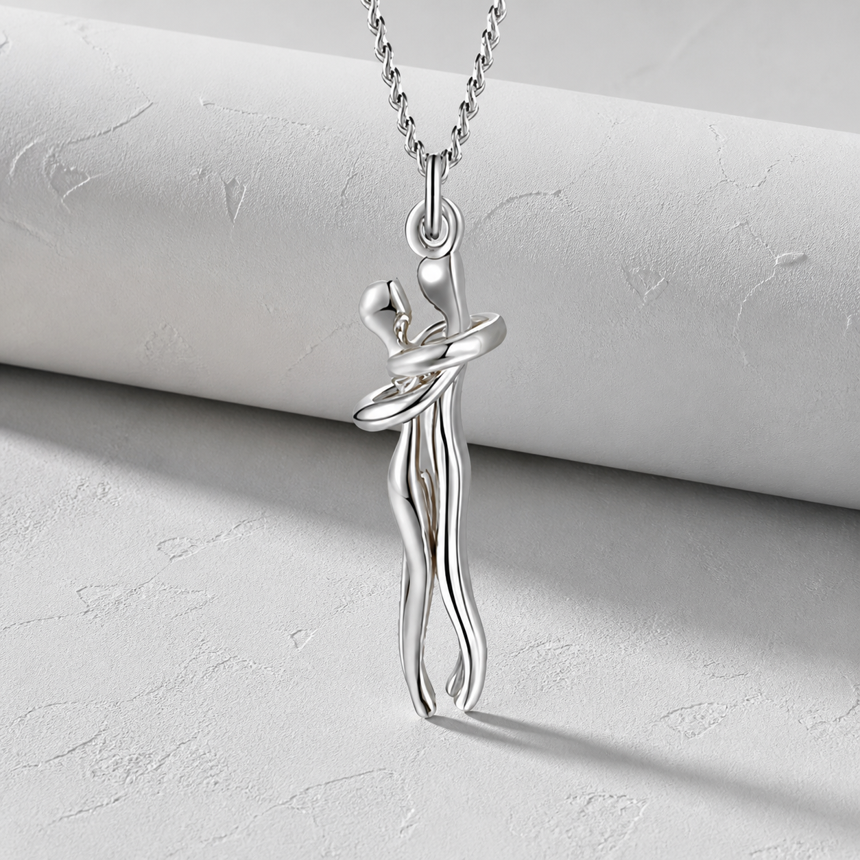 collier Étreinte pendentif couple Olvyra – Argenté