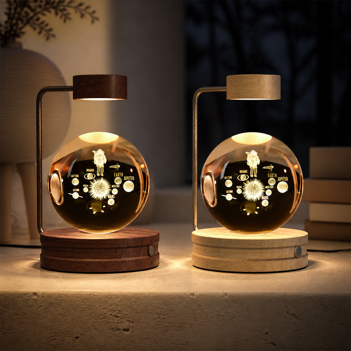 3D crystal decorative lamp — warm light