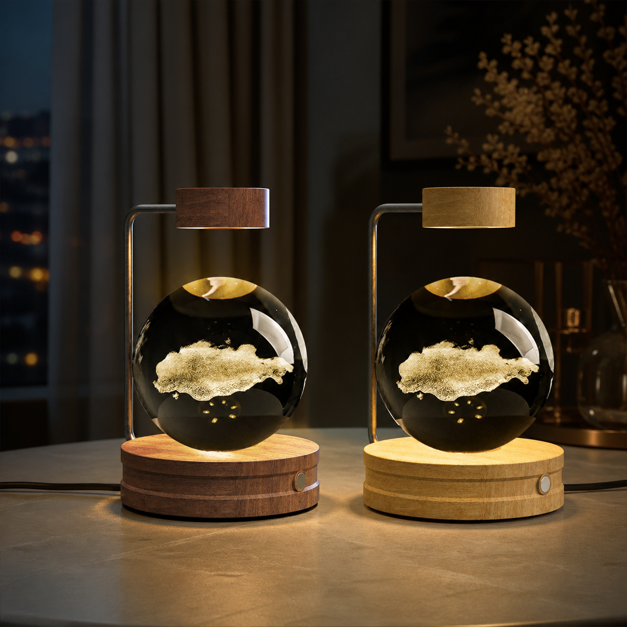 3D crystal decorative lamp — warm light