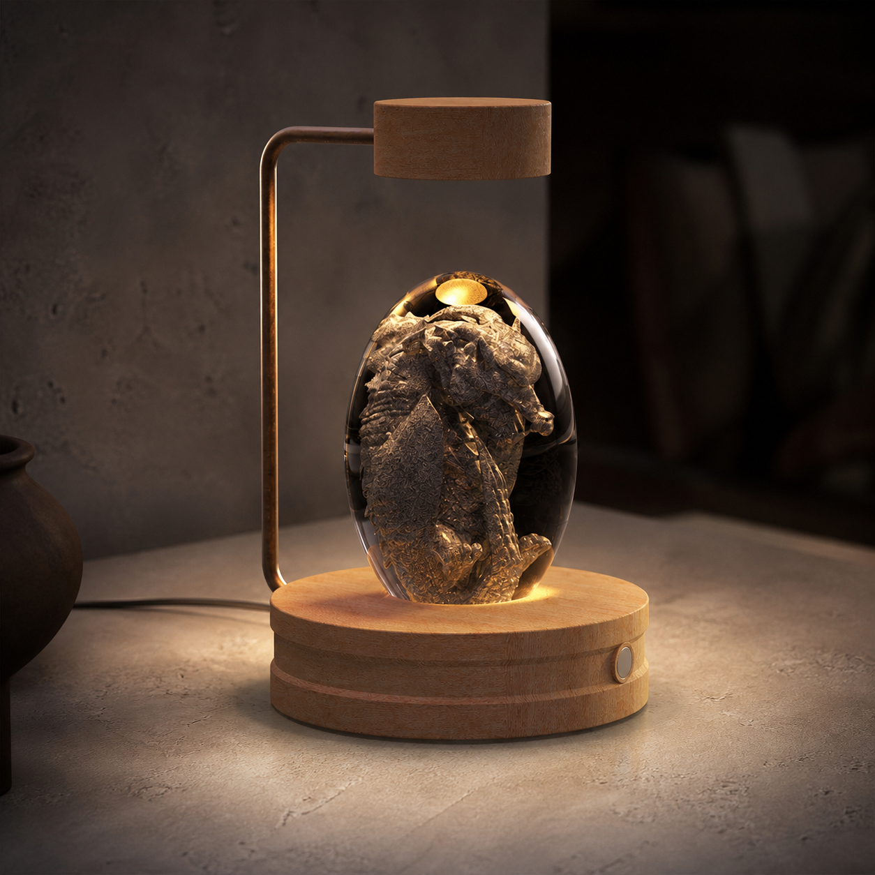 3D crystal decorative lamp — warm light