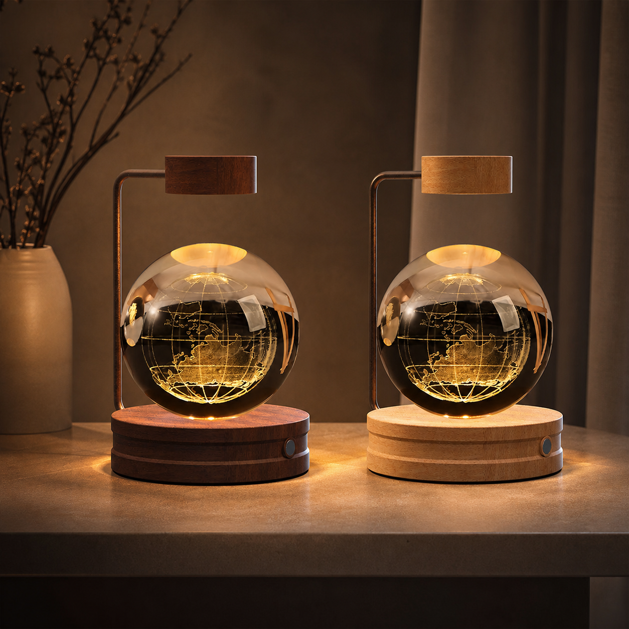3D crystal decorative lamp — warm light