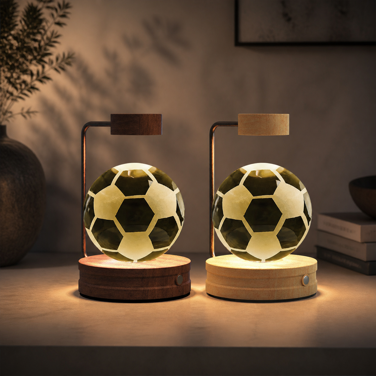 3D crystal decorative lamp — warm light