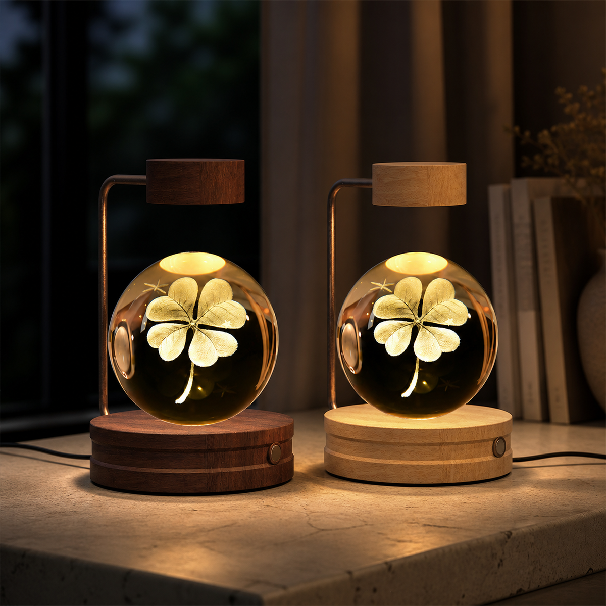 3D crystal decorative lamp — warm light