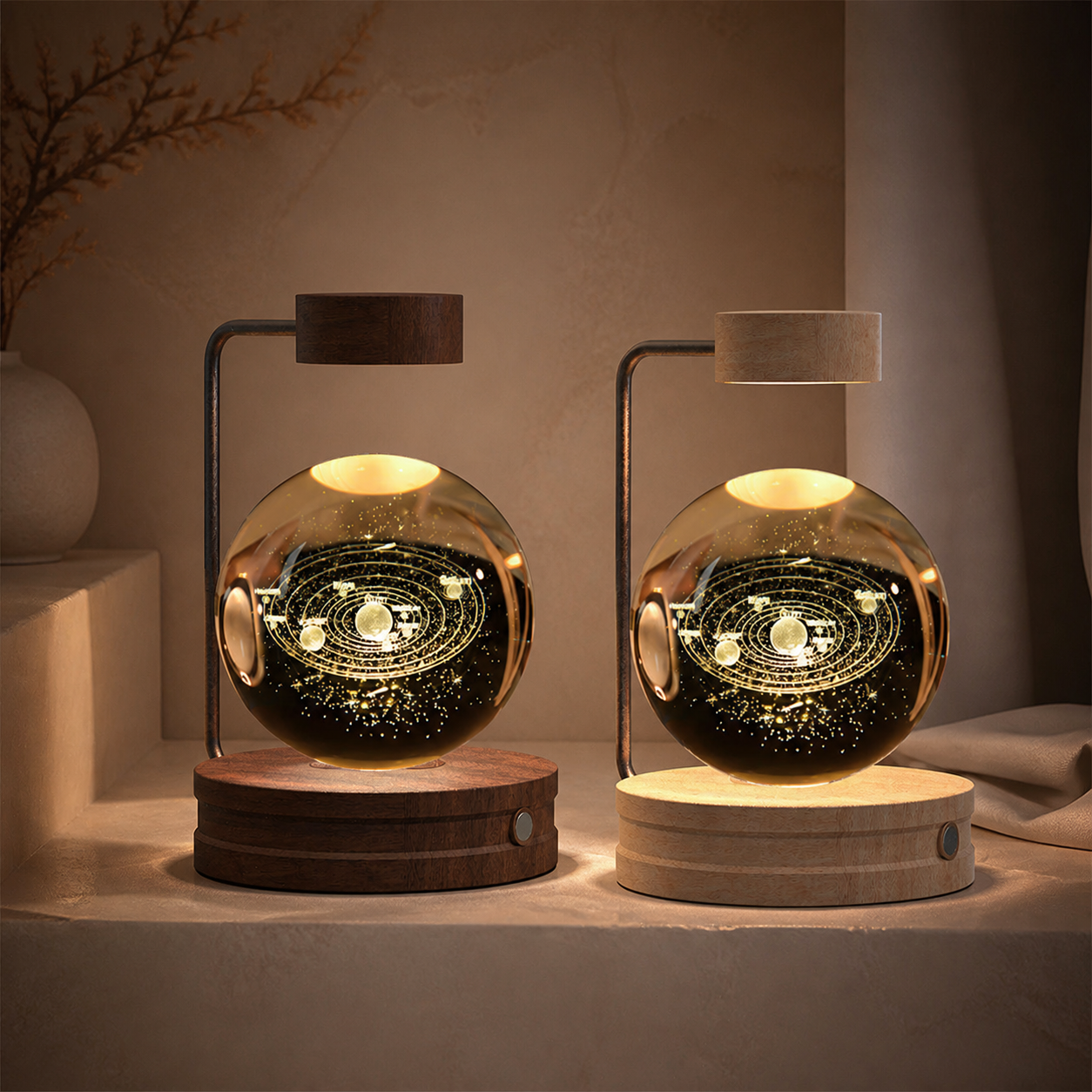 3D crystal decorative lamp — warm light