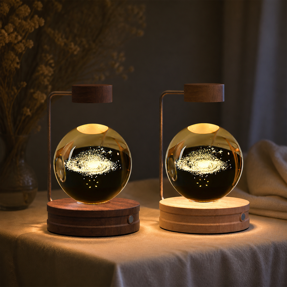 3D crystal decorative lamp — warm light