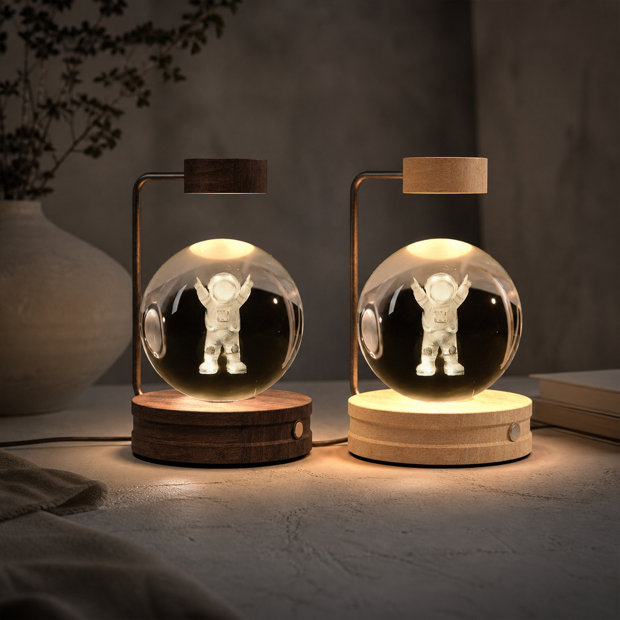 3D crystal decorative lamp — warm light