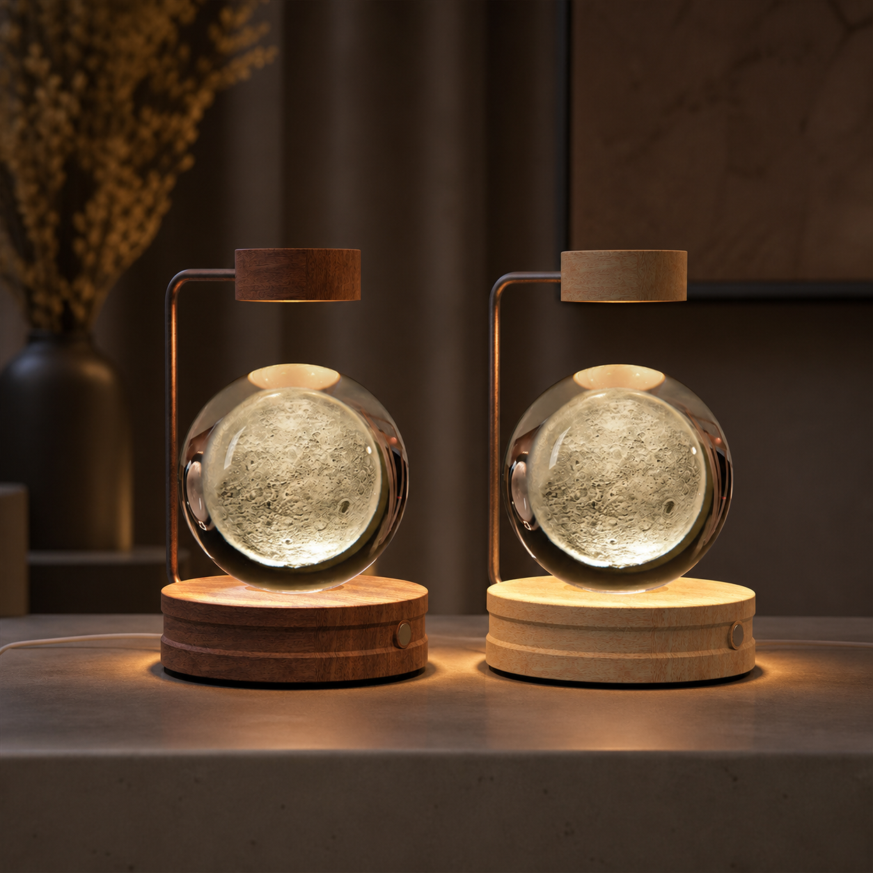 3D crystal decorative lamp — warm light