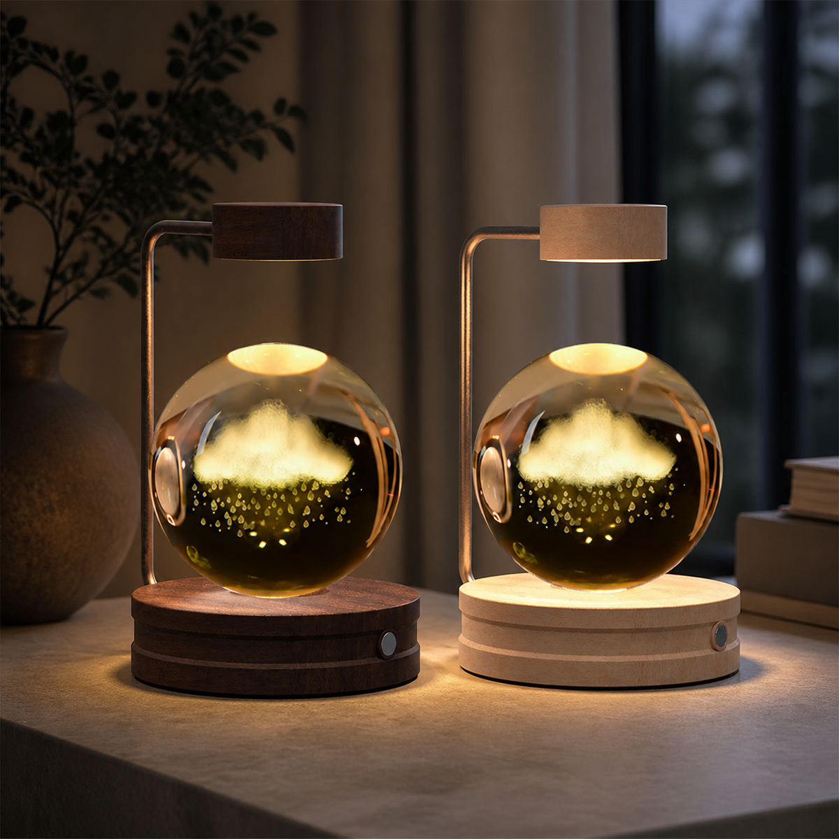 3D crystal decorative lamp — warm light
