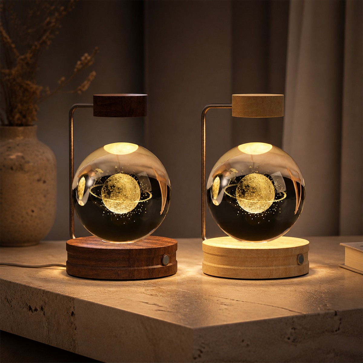3D crystal decorative lamp — warm light