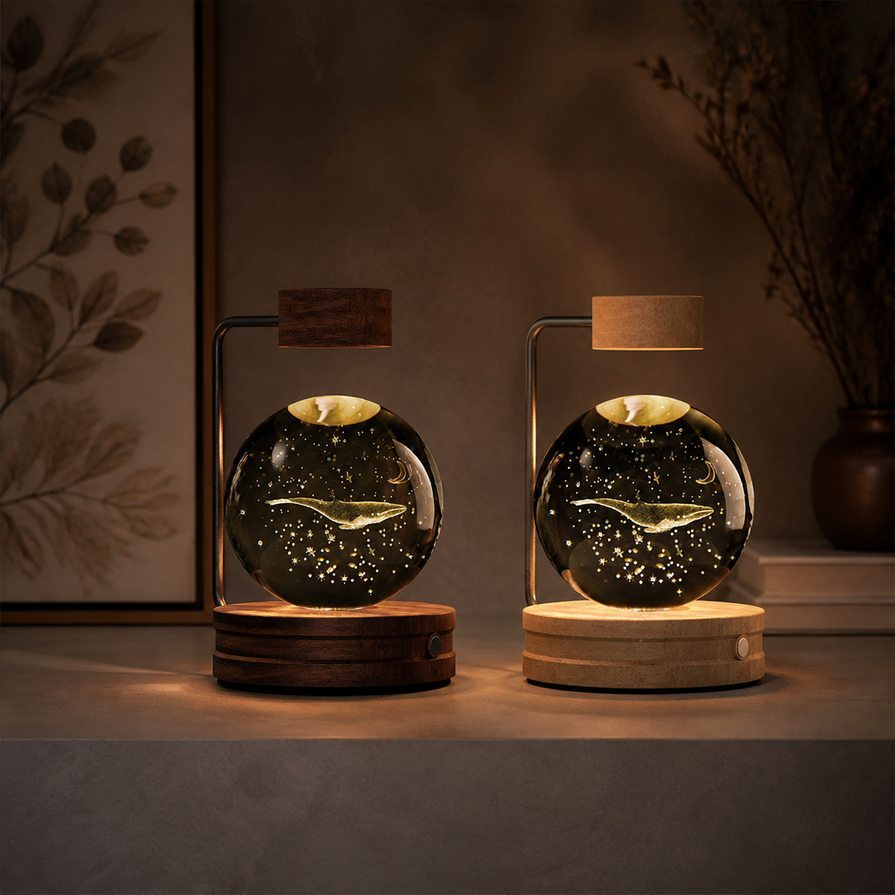 3D crystal decorative lamp — warm light