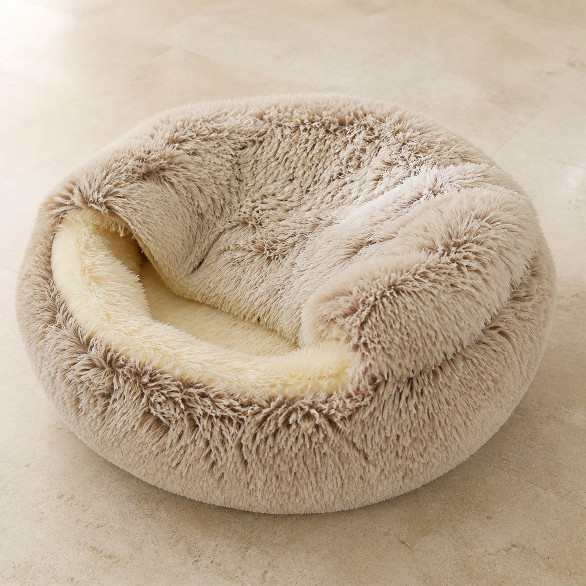 Coussin cocon 2-en-1 pour chat et petit chien