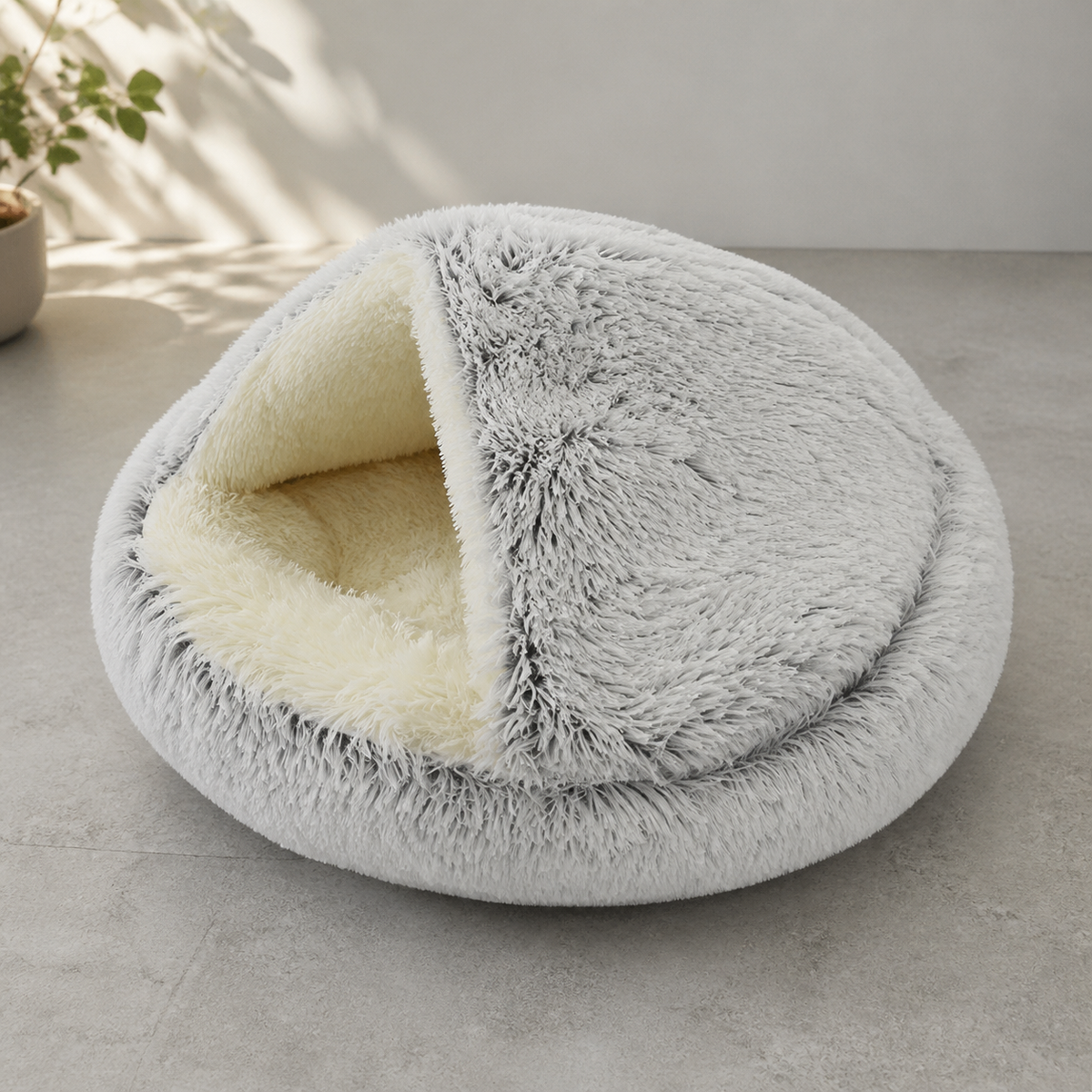 Coussin cocon 2-en-1 pour chat et petit chien