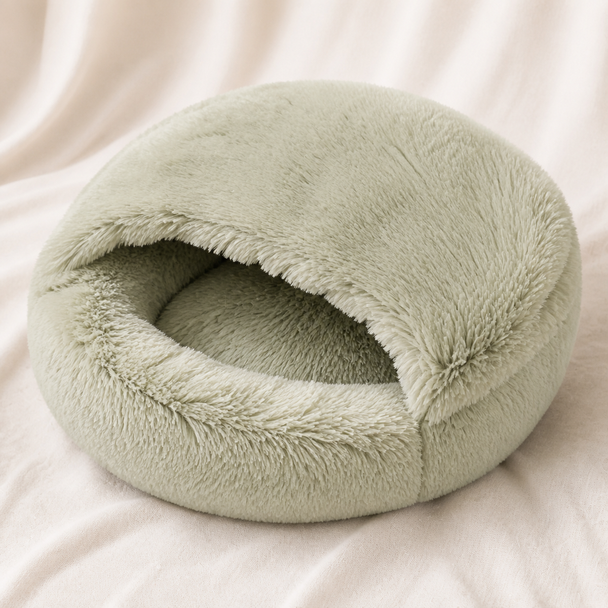 Coussin cocon 2-en-1 pour chat et petit chien
