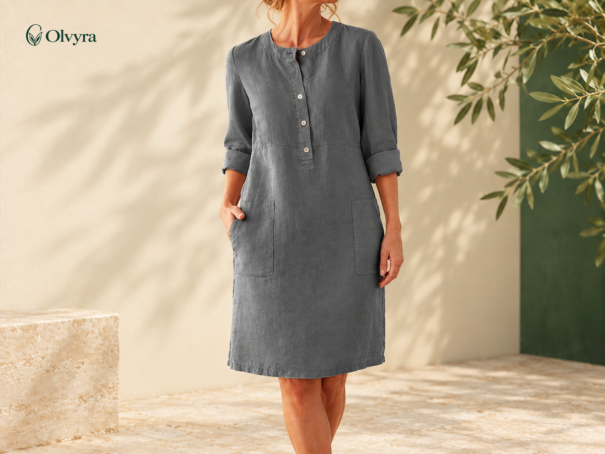 Long bohemian long-sleeve dress